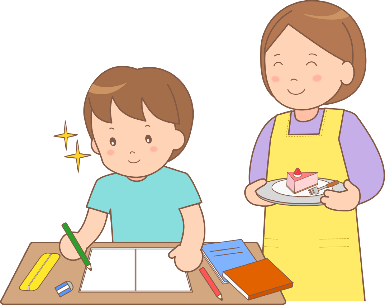 勉強は優しく教えてあげてください